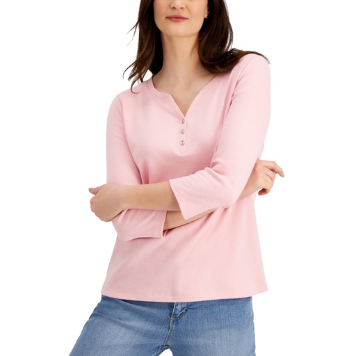 Camisa Henley de algodón