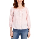 Blusa brillante mangas abullonada