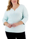 Camisa Henley de algodón