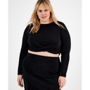 Blusa crop con nudo frontal