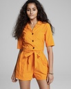 Blusa crop tipo camisera