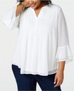 Blusa con pliegues con textura