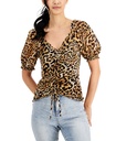 Blusa de malla mangas abullonadas