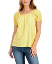 Blusa con mangas cortas de ojal