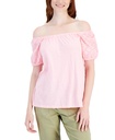 Blusa con mangas cortas de ojal