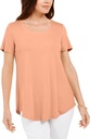 T shirt con dobladillo redondo