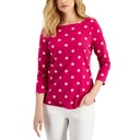 Blusa cuello redondo manga 3/4