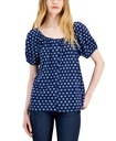 Blusa tipo campesina abotonada