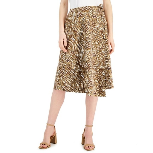 Falda midi con diseño estampado