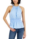Blusa halter con cintura fruncida