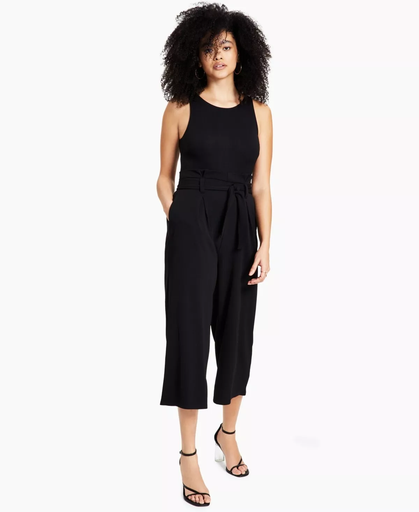 Overalls enterrizo sin mangas cuello redondo