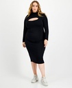 Vestido midi ajustado con aberturas
