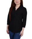 Blusa texturizada con cremallera
