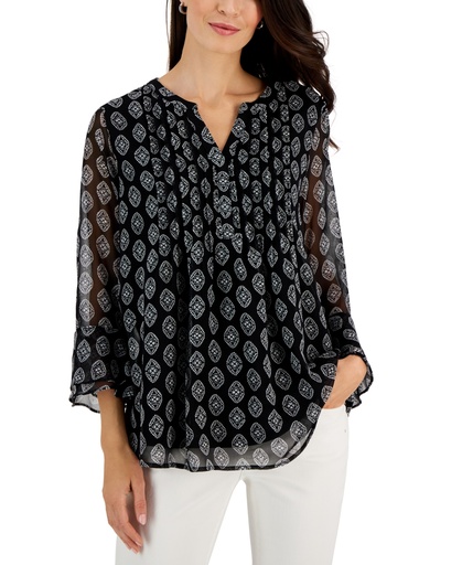 Blusa con volantes medallón