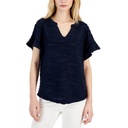 Blusa manga corta cuello redondo