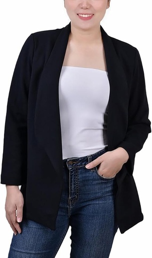 Blazer de punto con frente abierto