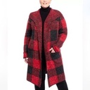 Abrigo escoces con cuello de solapa