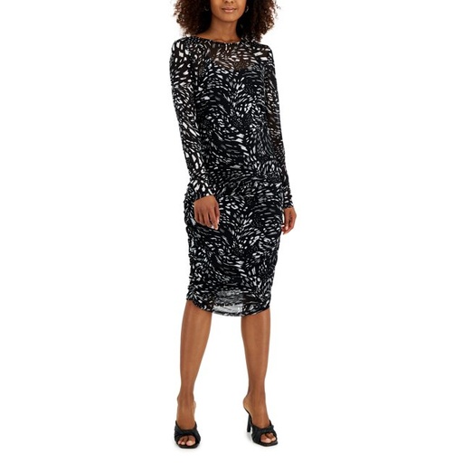 Vestido de malla estampado