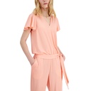Blusa traslapada con escote en V