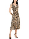 Vestido midi de malla estampado