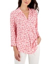 Blusa con escote en V de corazones