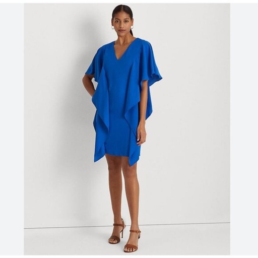 Vestido formal con mangas de vuelo