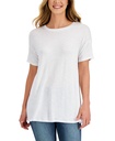 T-shirt con cuello redondo jaspeado