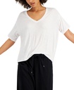 T-shirt con cuello en v - drapey