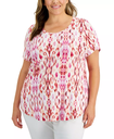 Blusa clásica con estampado ténue