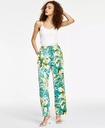 Pantalones de satén floral