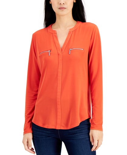 Blusa jersey  bolsillos con cremallera