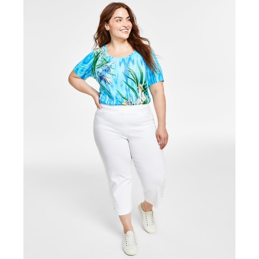 Capri con dobladillo enrejado