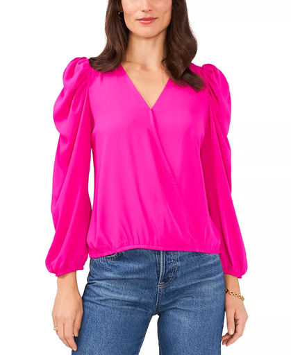 Blusa manga larga traslapada