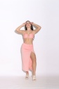 Falda midi con abertura frontal