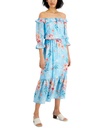 Maxi vestido floral jacquard