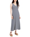 Maxi vestido liviano a rayas