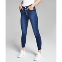 Jeans skinny con dadillo sin rematar
