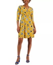 Vestido de flores con escote surplice