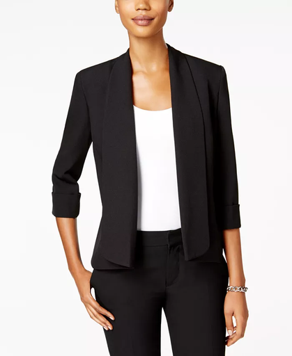 Blazer de manga 3/4 con puños pequeños