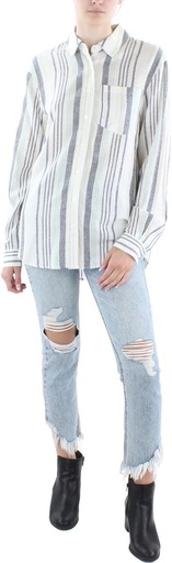 Blusa de mangas largas con puños abotonados