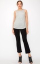 Blusa top sin mangas fruncida lateral