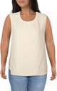 Blusa sin mangas cuello en u