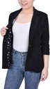 Blazer de un solo botón fruncido