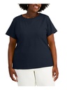 Blusa festoneada de manga corta
