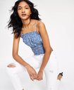 Blusa fruncida con estampado