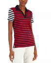 Blusa polo con estampado a rayas