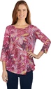 Blusa  de mangas 3/4 estampada