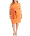 Vestido tubo con cinturón