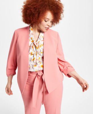 Blazer con mangas en 3/4 con fruncido