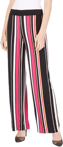 Pantalón de pierna ancha a rayas